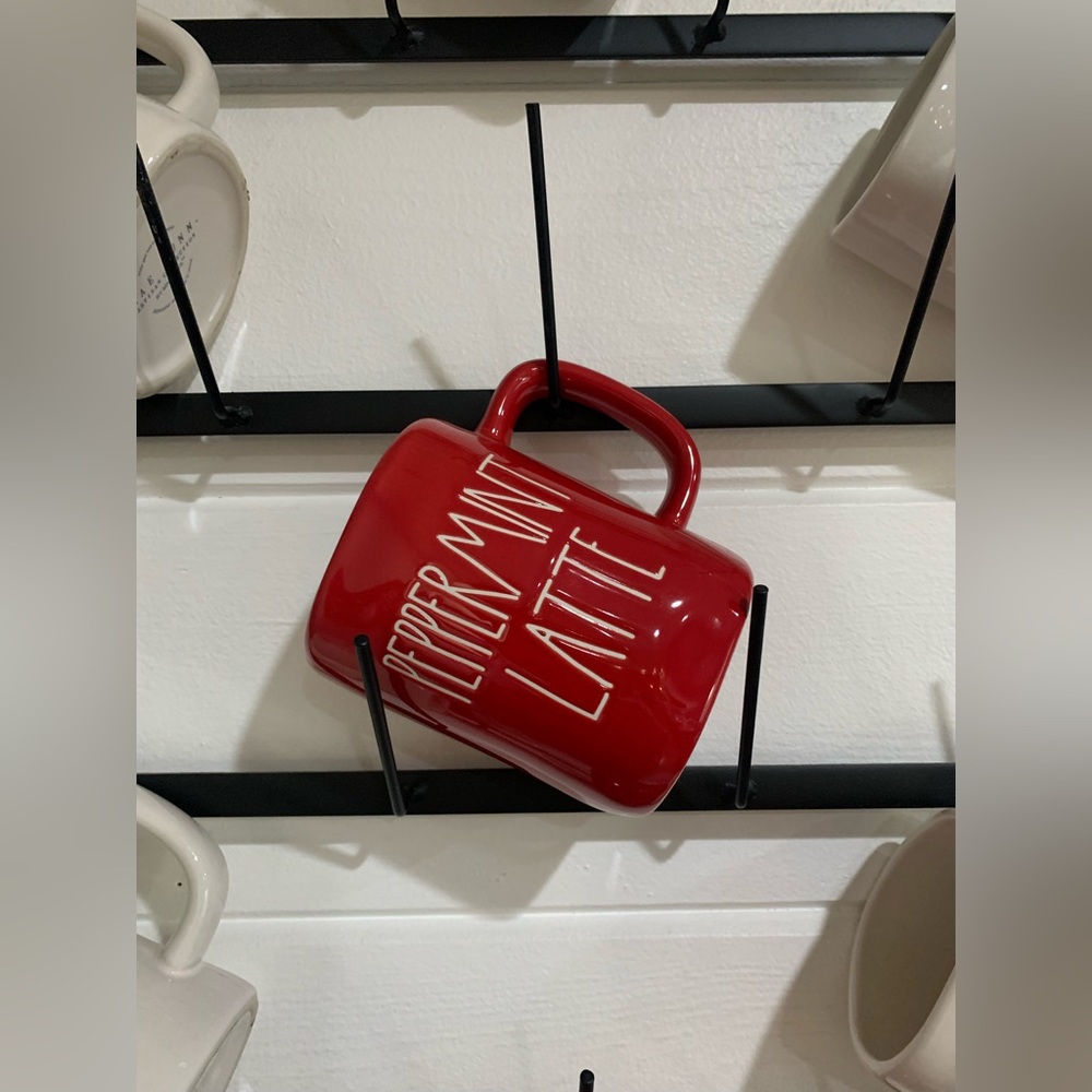 Rae Dunn red PEPPERMINT LATTE mug